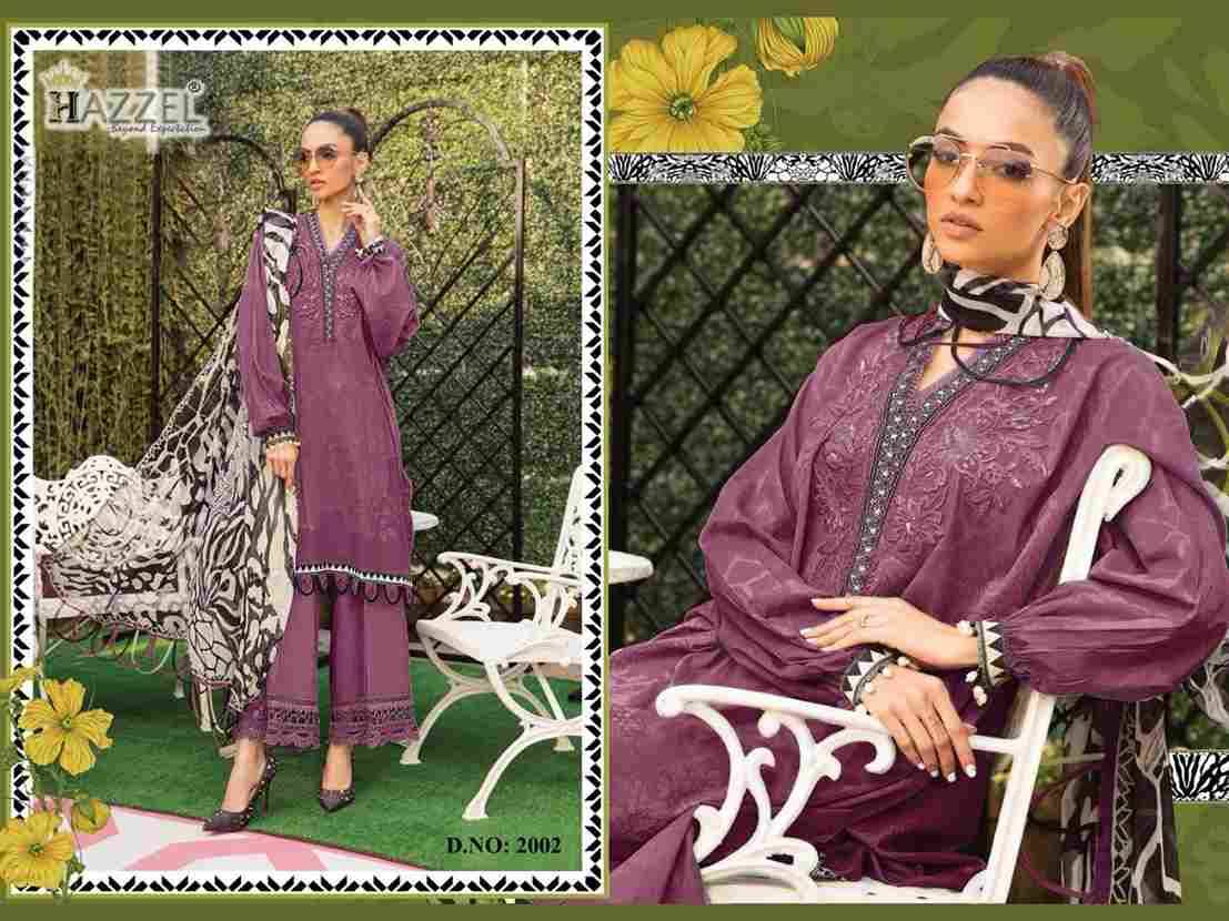 Eid Collection Blockbuster By Hazzel 2001 To 2003 Series Designer Festive Pakistani Suits Collection Beautiful Stylish Fancy Colorful Party Wear & Occasional Wear Pure Cotton Print With Patch Work Dresses At Wholesale Price