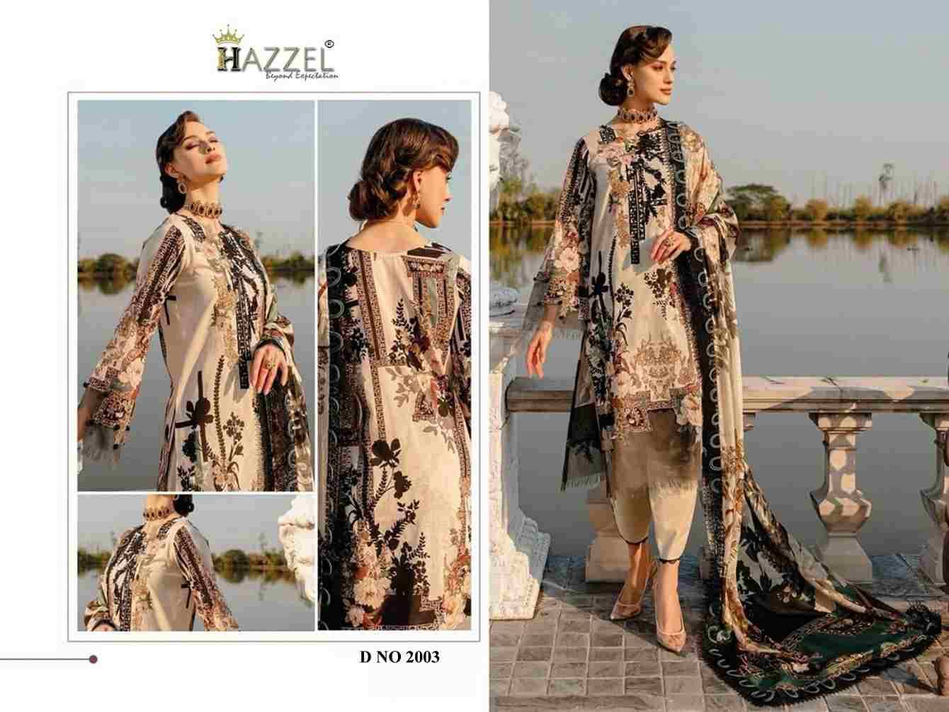 Eid Collection Blockbuster By Hazzel 2001 To 2003 Series Designer Festive Pakistani Suits Collection Beautiful Stylish Fancy Colorful Party Wear & Occasional Wear Pure Cotton Print With Patch Work Dresses At Wholesale Price