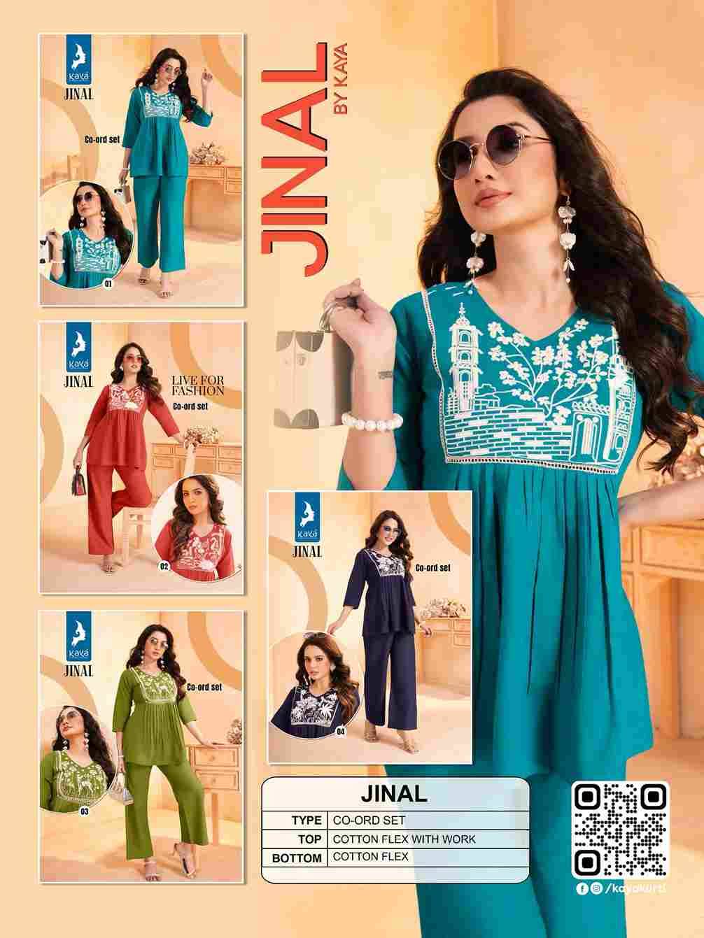 Jinal By Kaya 01 To 04 Series Designer Stylish Fancy Colorful Beautiful Party Wear & Ethnic Wear Collection Premium Cotton Co-Ords At Wholesale Price