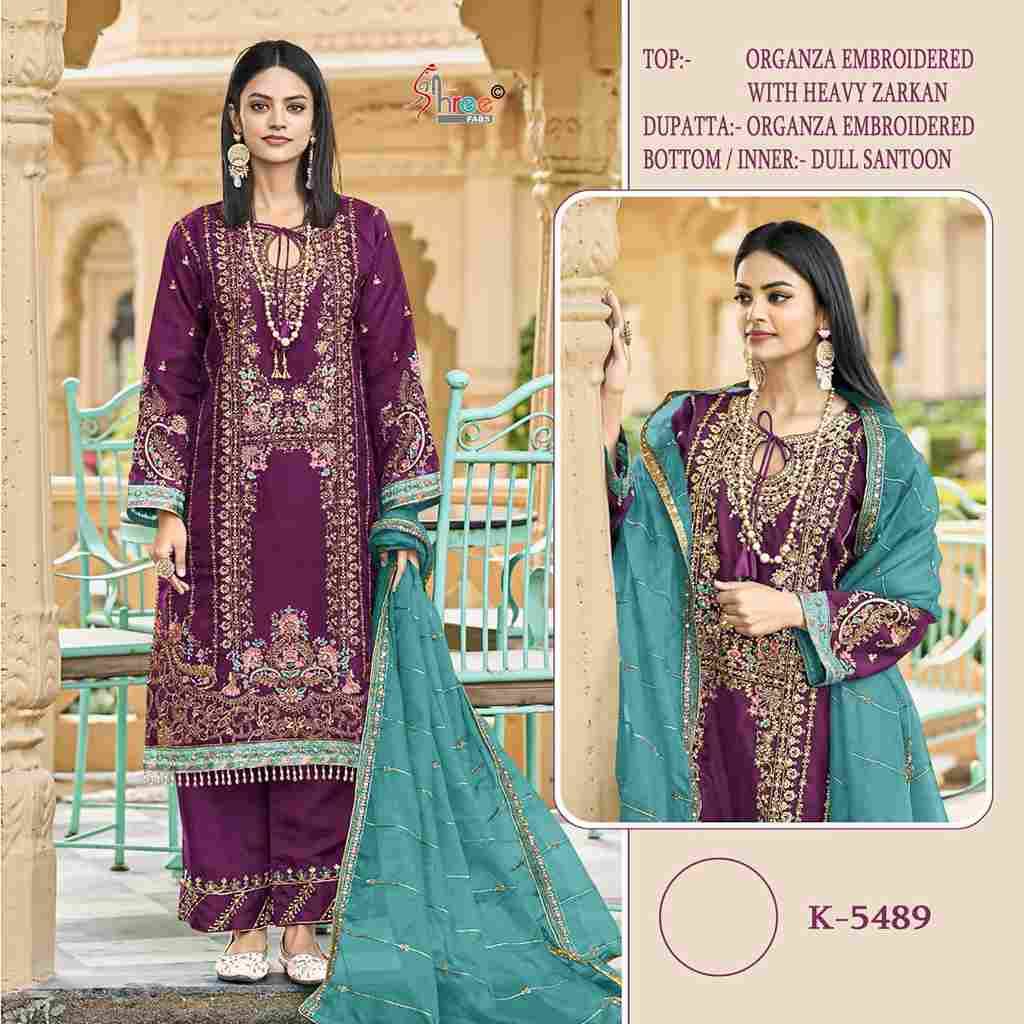 Shree Fabs Hit Design K-5489 Colours By Shree Fabs K-5489-A To K-5489-D Series Designer Pakistani Suits Collection Beautiful Stylish Fancy Colorful Party Wear & Occasional Wear Organza Dresses At Wholesale Price