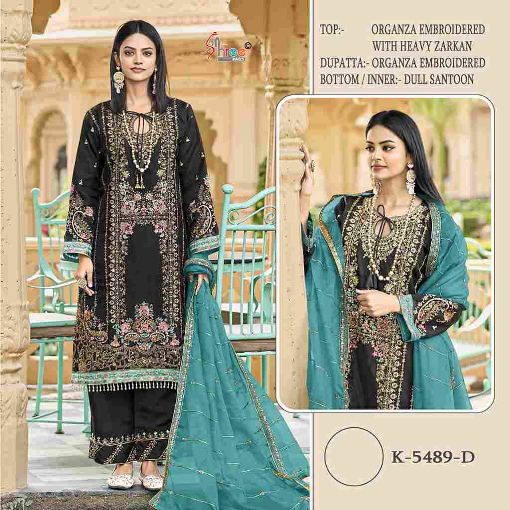 Shree Fabs Hit Design K-5489 Colours By Shree Fabs K-5489-A To K-5489-D Series Designer Pakistani Suits Collection Beautiful Stylish Fancy Colorful Party Wear & Occasional Wear Organza Dresses At Wholesale Price