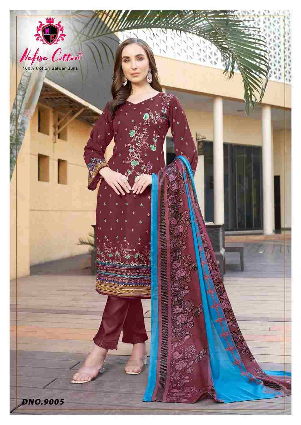 Mahera Vol-9 By Nafisa Cotton 9001 To 9006 Series Beautiful Festive Suits Stylish Fancy Colorful Casual Wear & Ethnic Wear Soft Cotton Print Dresses At Wholesale Price
