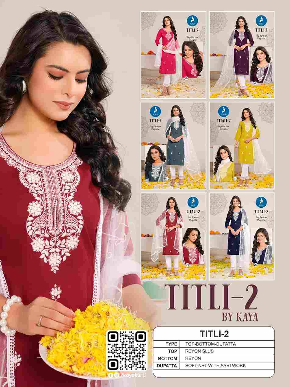 Titli Vol-2 By Kaya 01 To 06 Series Designer Stylish Fancy Colorful Beautiful Party Wear & Ethnic Wear Collection Rayon Slub Dresses At Wholesale Price