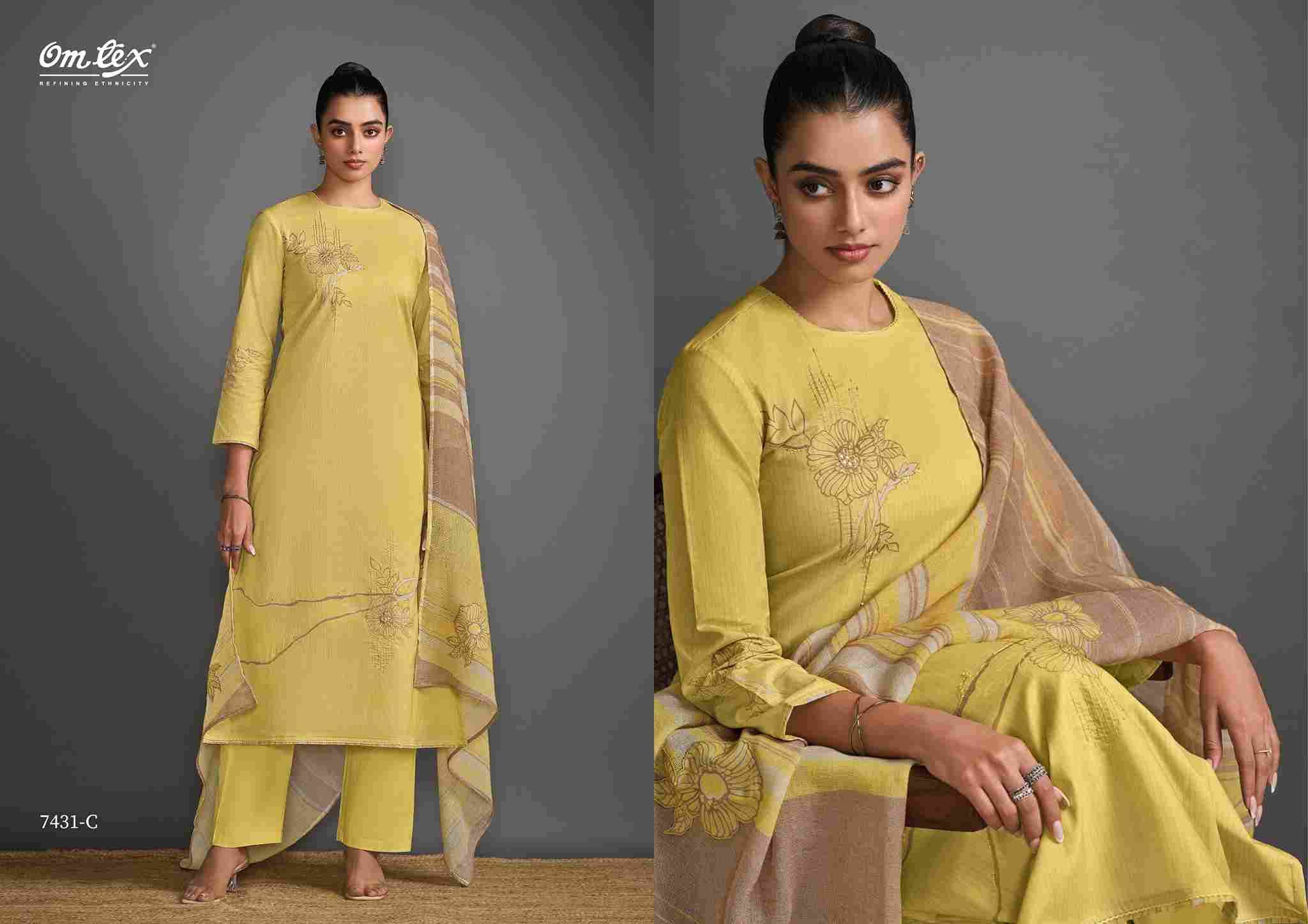 Trendy By Om Tex 7431-A To 7431-D Series Beautiful Suits Stylish Fancy Colorful Party Wear & Ethnic Wear Lawn Cotton Dresses At Wholesale Price