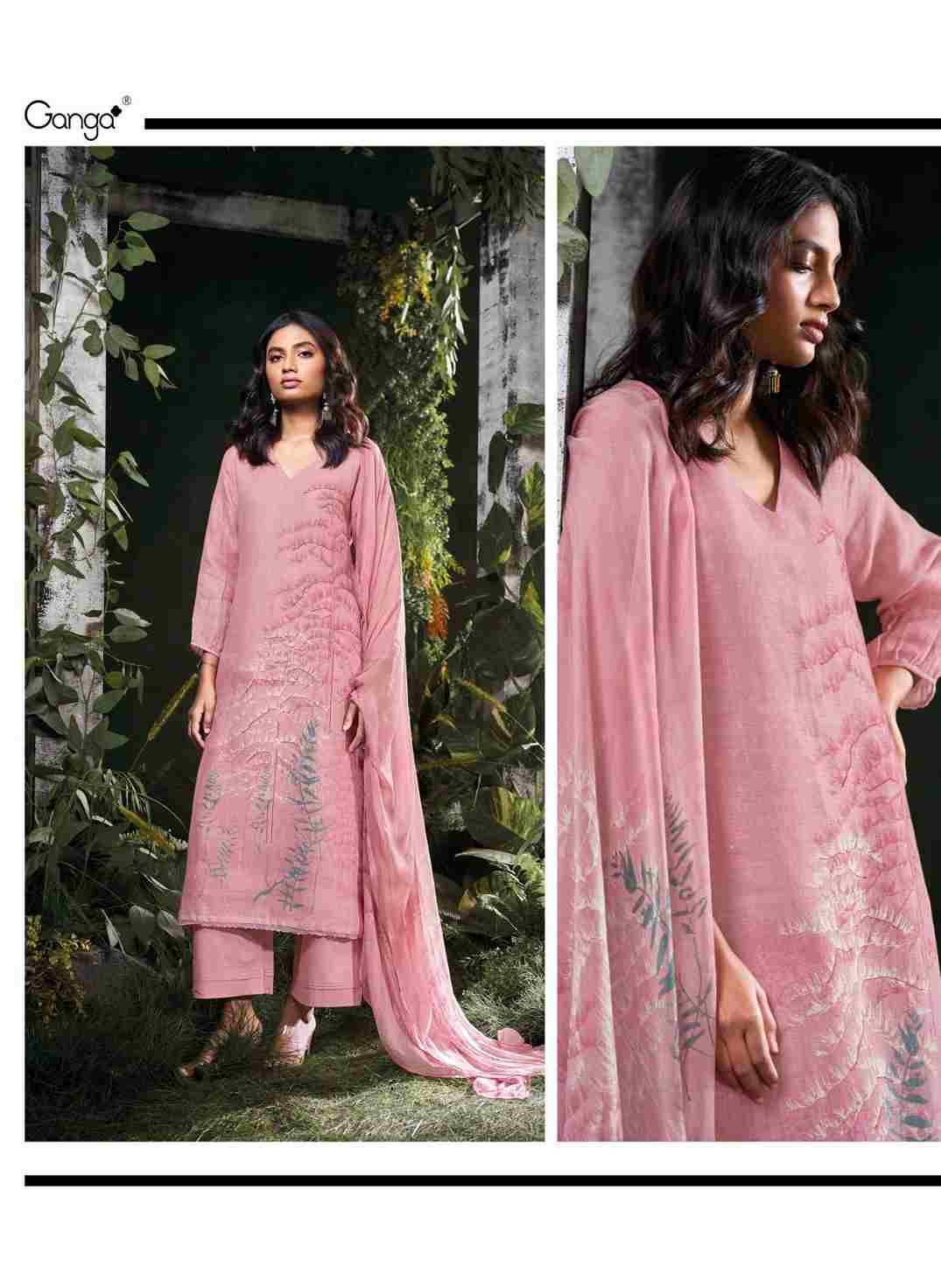 Omnia By Ganga Fashion 2255 To 2260 Series Beautiful Festive Suits Colorful Stylish Fancy Casual Wear & Ethnic Wear Pure Linen Jacquard Dresses At Wholesale Price
