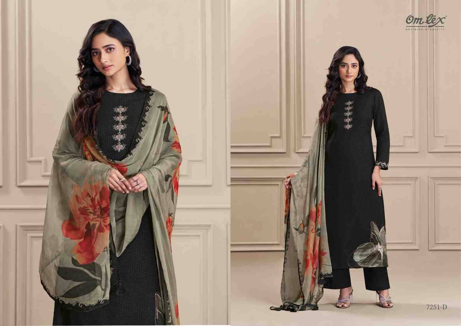 Naveli By Om Tex 7251-A To 7251-D Series Beautiful Suits Stylish Fancy Colorful Party Wear & Ethnic Wear Lawn Cotton Dresses At Wholesale Price