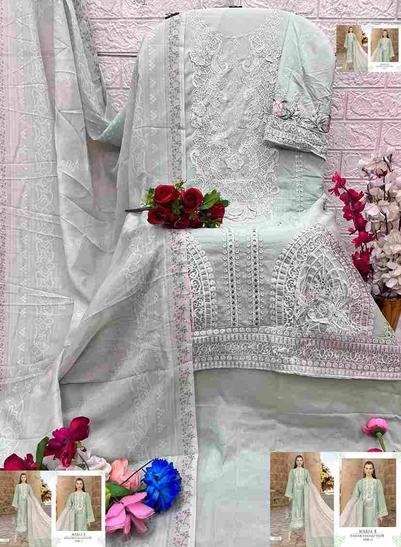 Maria B Color Collection Vol-1 By Shree Fabs 3892-A To 3892-D Series Designer Pakistani Suits Collection Beautiful Stylish Fancy Colorful Party Wear & Ethnic Wear Pure Viscose With Pure Cotton With Embroidery Dresses At Wholesale Price