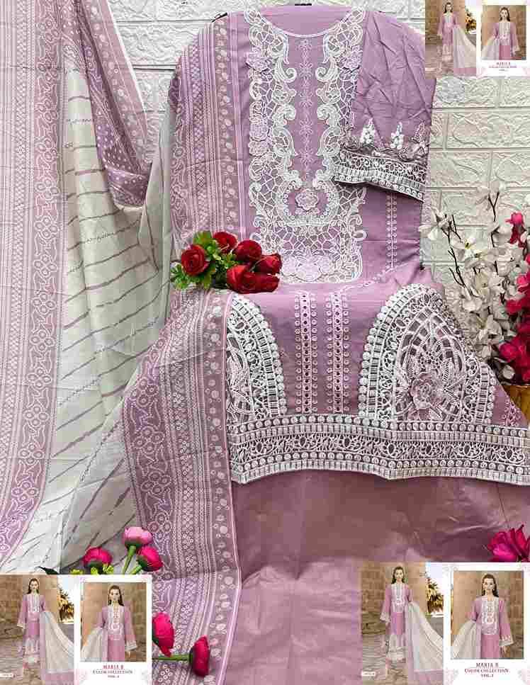 Maria B Color Collection Vol-1 By Shree Fabs 3892-A To 3892-D Series Designer Pakistani Suits Collection Beautiful Stylish Fancy Colorful Party Wear & Ethnic Wear Pure Viscose With Pure Cotton With Embroidery Dresses At Wholesale Price