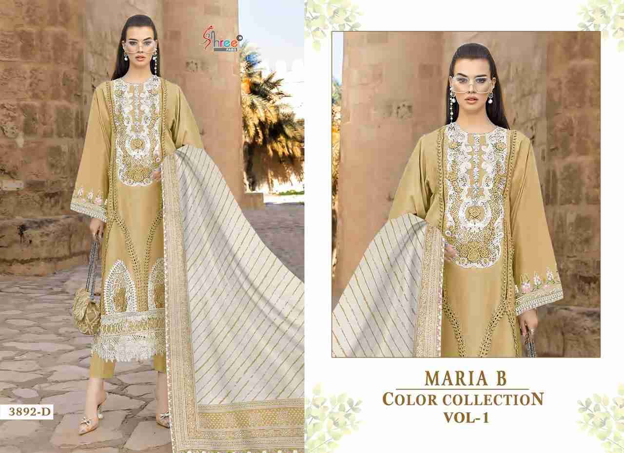 Maria B Color Collection Vol-1 By Shree Fabs 3892-A To 3892-D Series Designer Pakistani Suits Collection Beautiful Stylish Fancy Colorful Party Wear & Ethnic Wear Pure Viscose With Pure Cotton With Embroidery Dresses At Wholesale Price