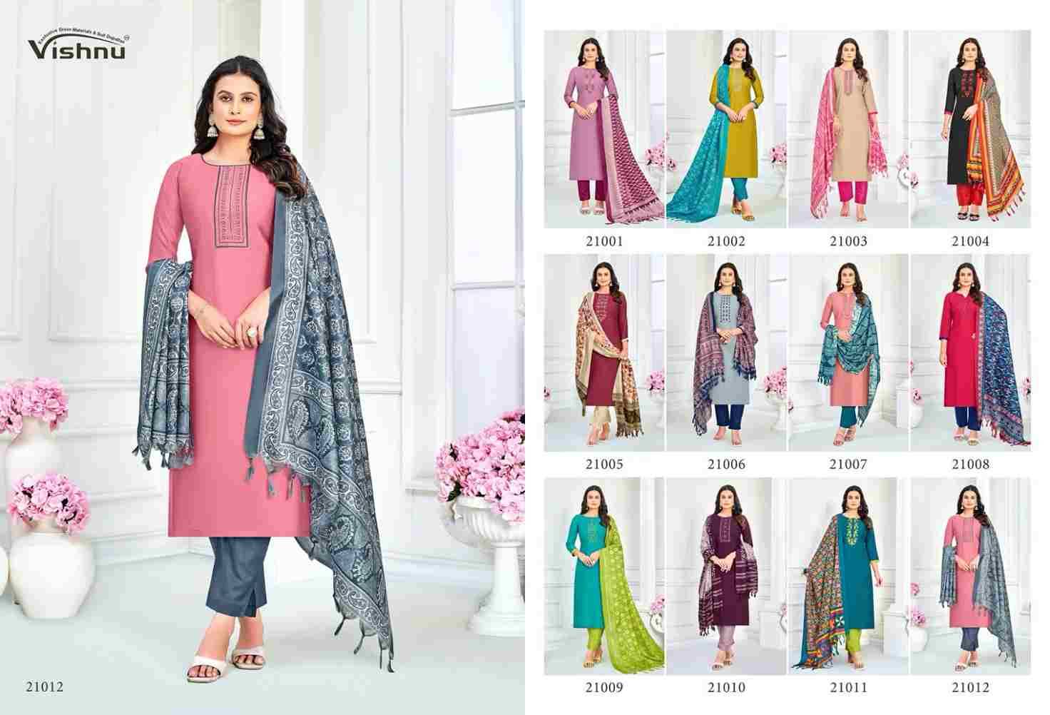 Evanka Vol-12 By Vishnu 21001 To 21012 Series Beautiful Stylish Festive Suits Fancy Colorful Casual Wear & Ethnic Wear & Ready To Wear Roman Silk Print Dresses At Wholesale Price