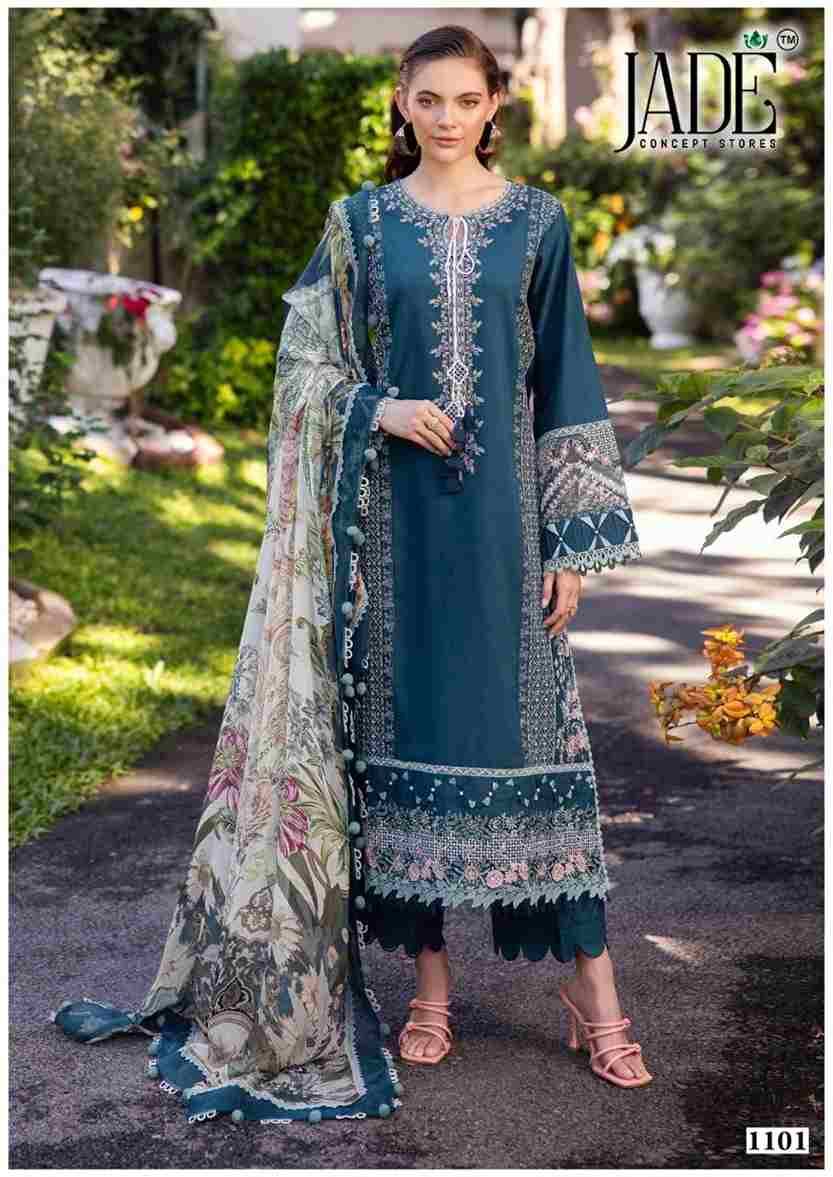 Bin Saeed Vol-11 By Jade 1101 To 1106 Series Beautiful Festive Suits Stylish Fancy Colorful Casual Wear & Ethnic Wear Pure Lawn Cotton Print Dresses At Wholesale Price