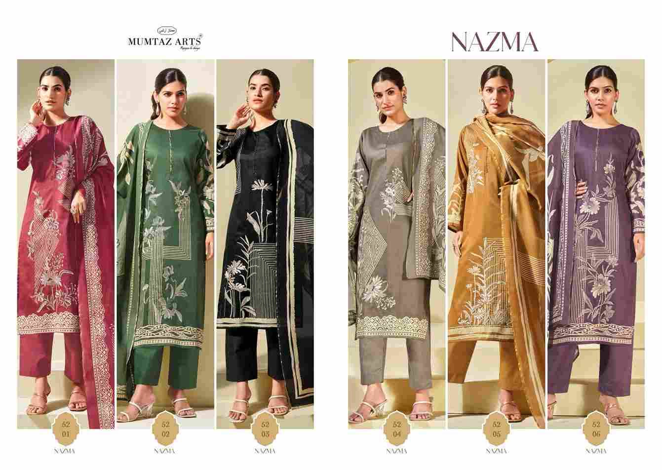 Nazma By Mumtaz Arts 5201 To 5206 Series Beautiful Festive Suits Colorful Stylish Fancy Casual Wear & Ethnic Wear Pure Viscose Jam Print Dresses At Wholesale Price