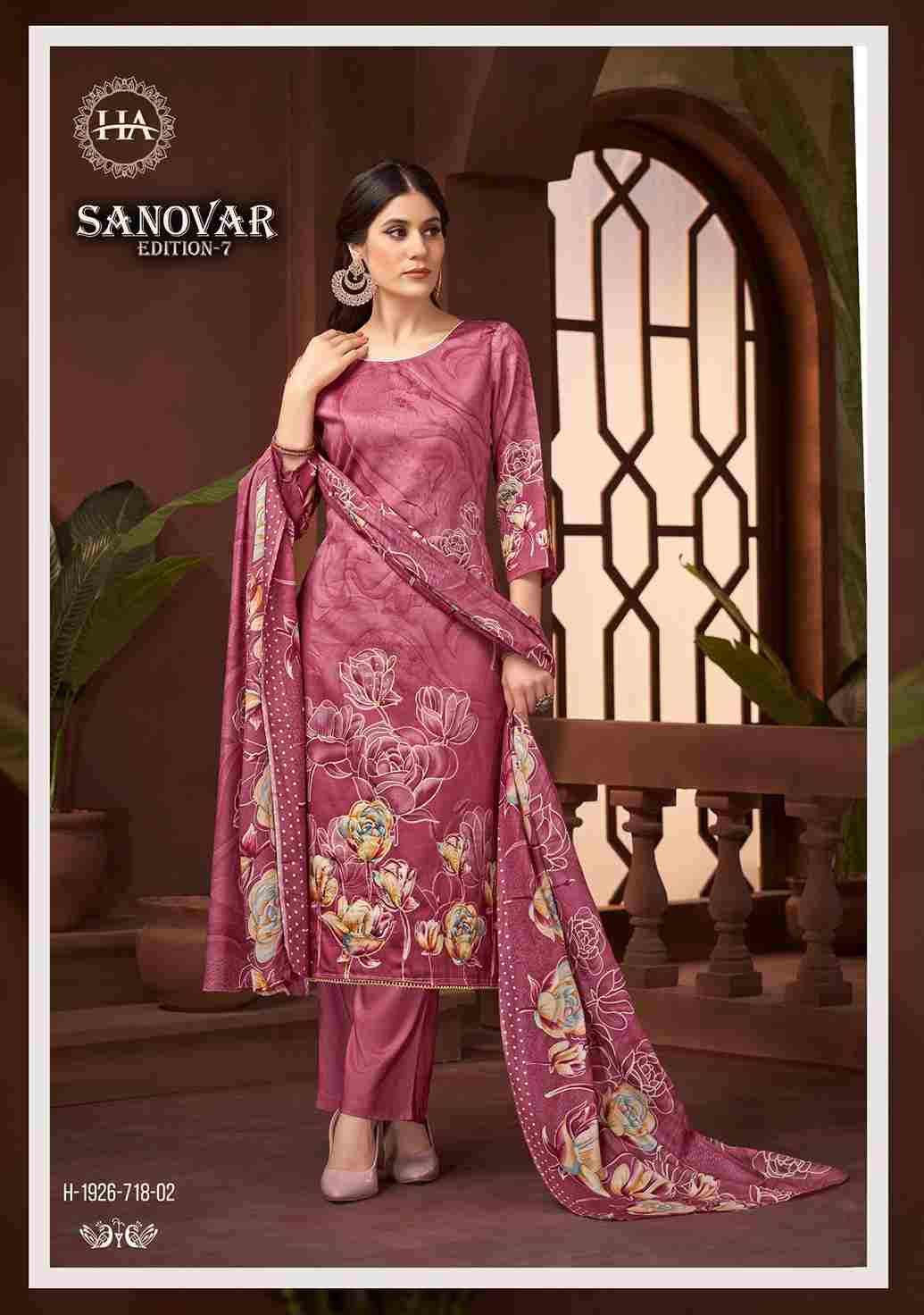 Sanovar Vol-7 By Harshit Fashion Hub 1926-001 To 1926-006 Series Beautiful Festive Suits Stylish Fancy Colorful Casual Wear & Ethnic Wear Pure Jam Cotton Print Dresses At Wholesale Price
