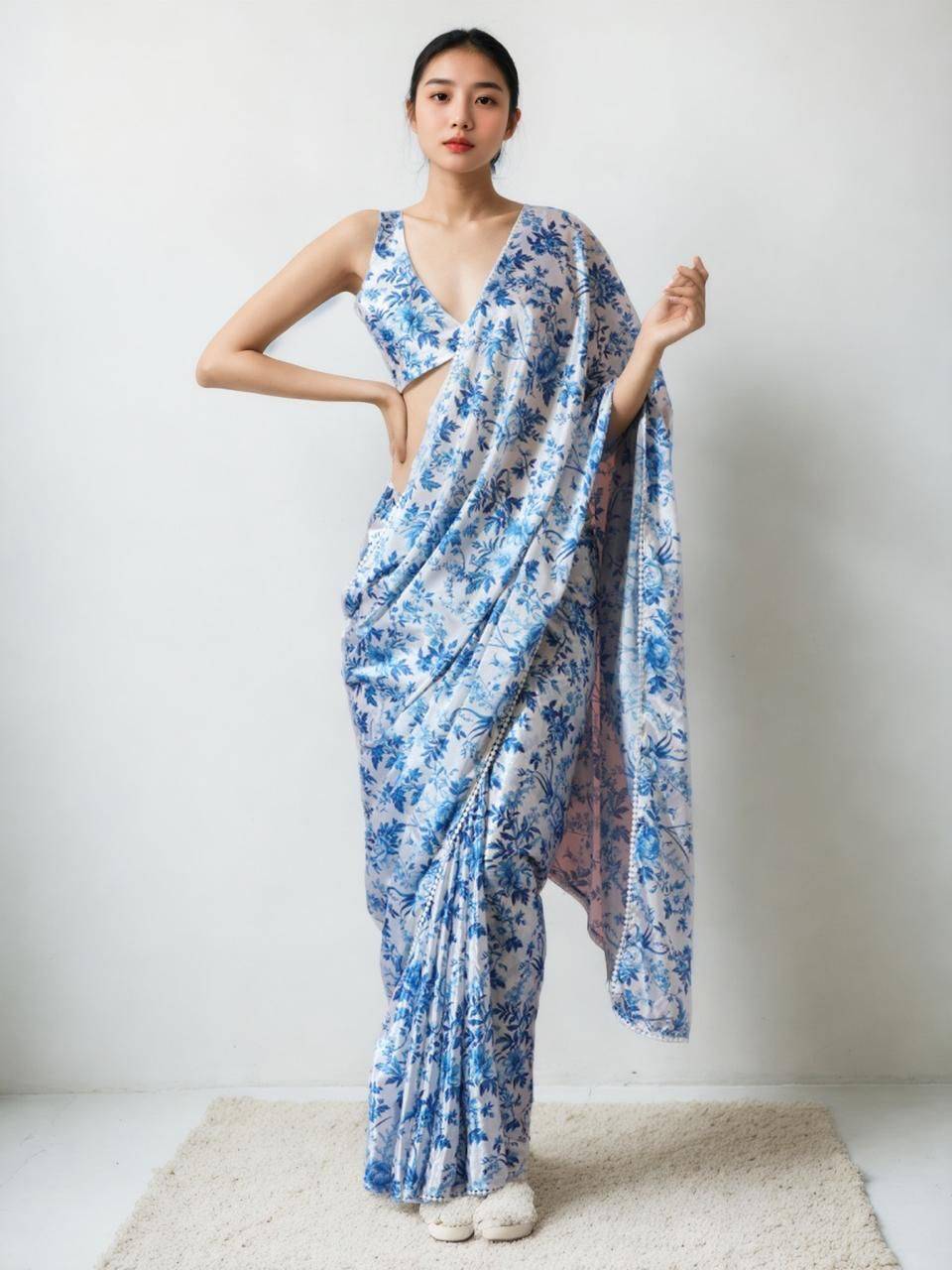 Vs Saree Vol-1 By Fashid Wholesale 01 To 15 Series Designer Suits Collection Beautiful Stylish Fancy Colorful Party Wear & Occasional Wear Pure Chinnon Silk Printed Sarees At Wholesale Price