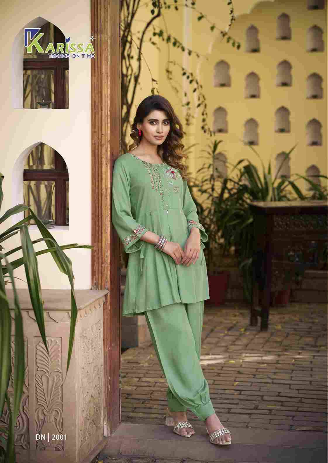Celina Vol-2 By Karissa 2001 To 2006 Series Designer Stylish Fancy Colorful Beautiful Party Wear & Ethnic Wear Collection Rayon Slub Co-Ord At Wholesale Price