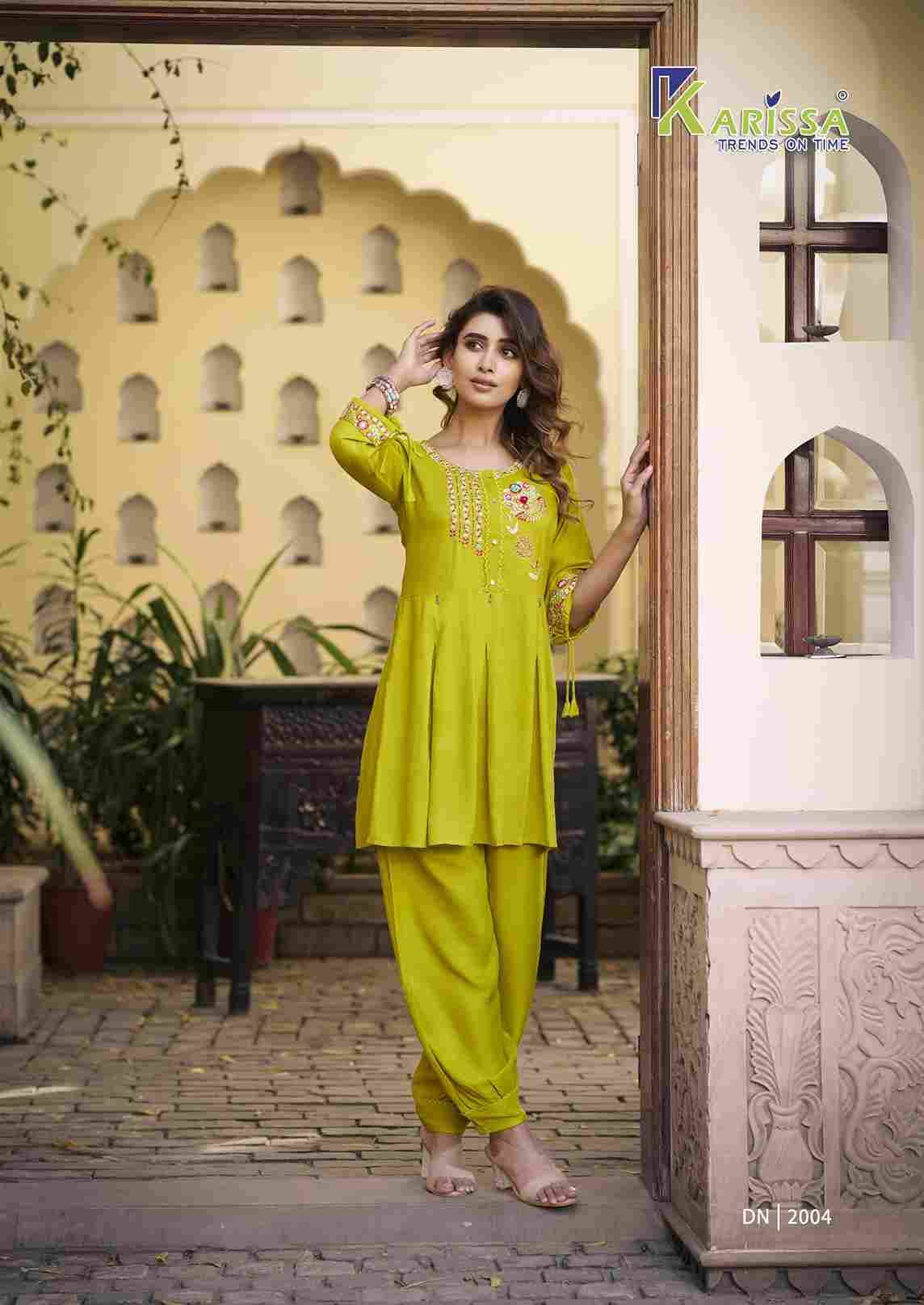 Celina Vol-2 By Karissa 2001 To 2006 Series Designer Stylish Fancy Colorful Beautiful Party Wear & Ethnic Wear Collection Rayon Slub Co-Ord At Wholesale Price