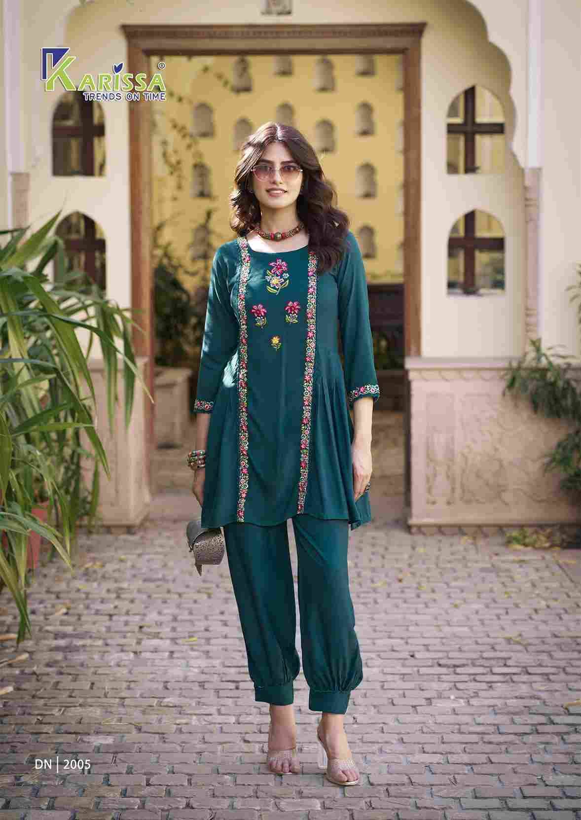 Celina Vol-2 By Karissa 2001 To 2006 Series Designer Stylish Fancy Colorful Beautiful Party Wear & Ethnic Wear Collection Rayon Slub Co-Ord At Wholesale Price
