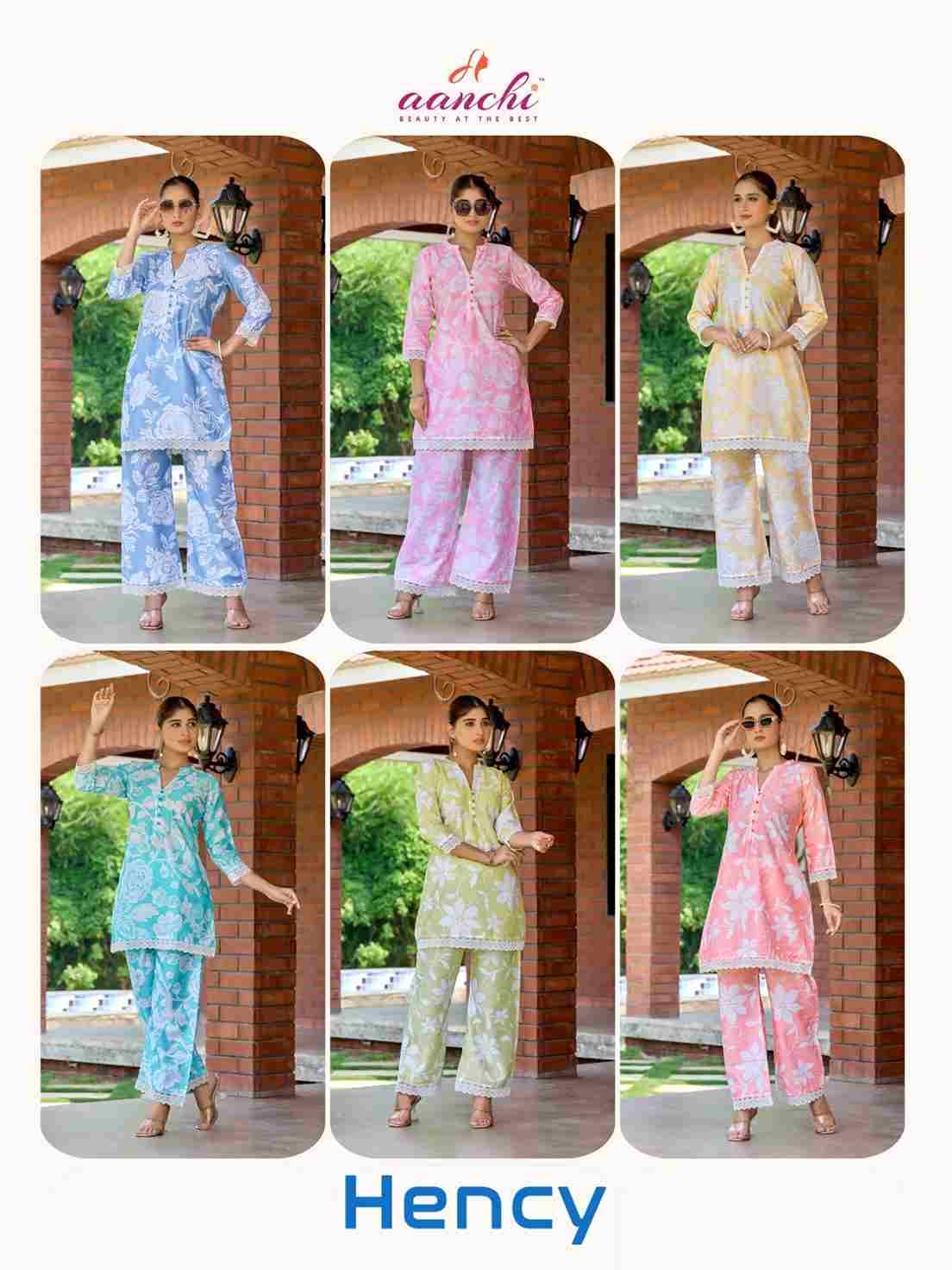 Hency By Aanchi 01 To 06 Series Designer Stylish Fancy Colorful Beautiful Party Wear & Ethnic Wear Collection Premium Vertican Co-Ords At Wholesale Price