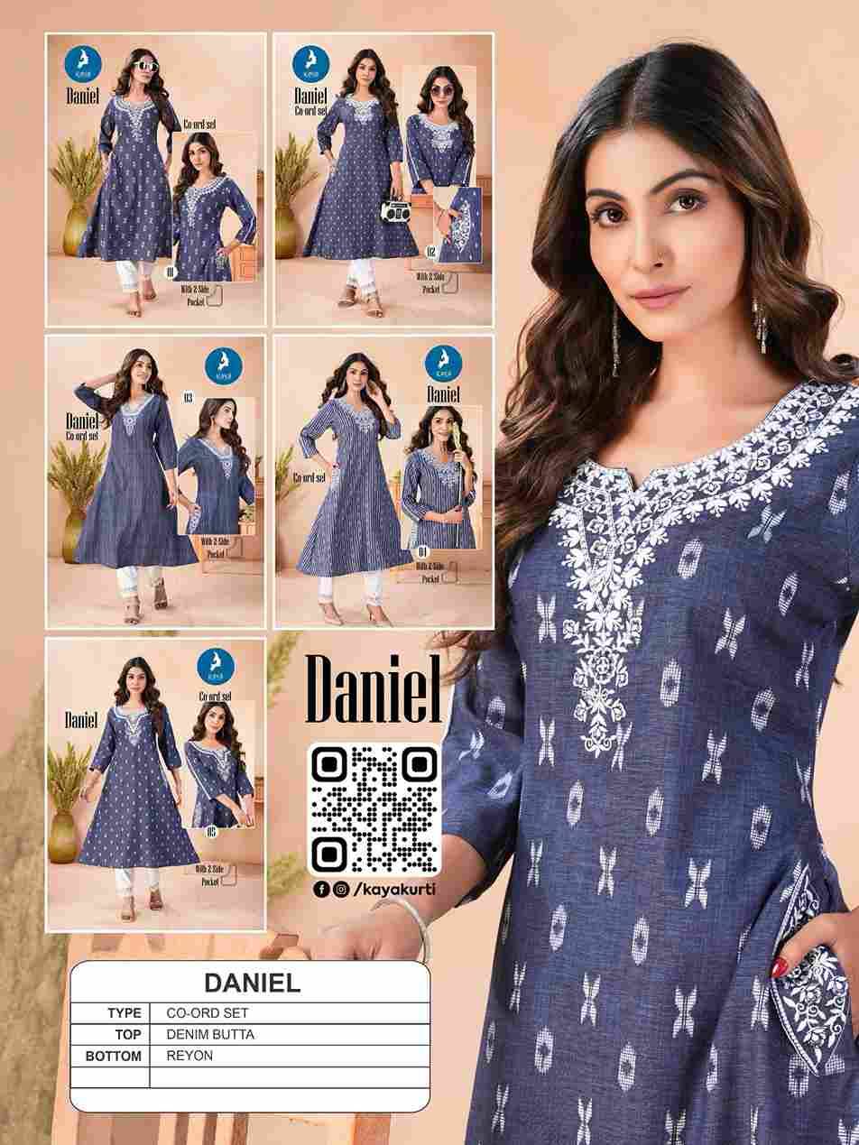 Daniel By Kaya 01 To 05 Series Designer Stylish Fancy Colorful Beautiful Party Wear & Ethnic Wear Collection Denim Butta Co-Ords At Wholesale Price