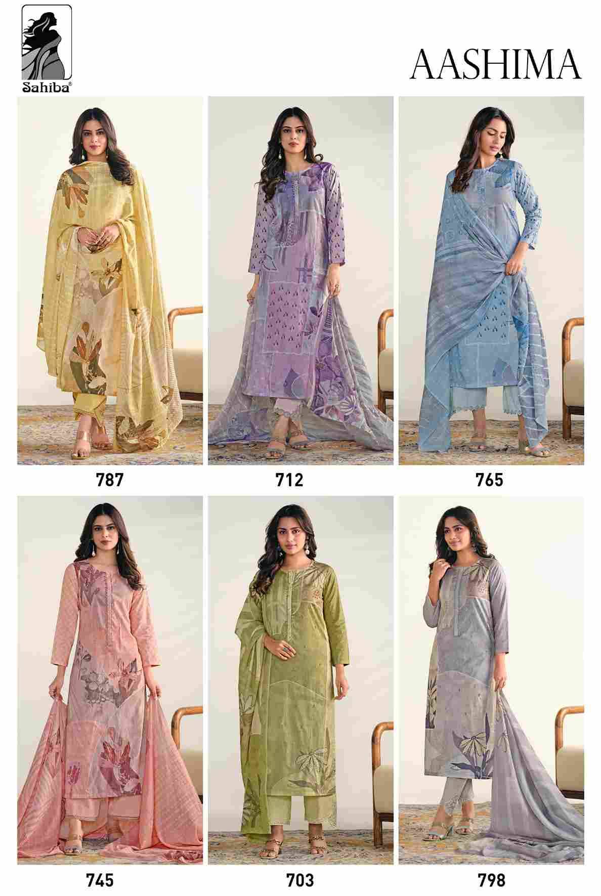 Aashima By Sahiba Fabrics Beautiful Festive Suits Colorful Stylish Fancy Casual Wear & Ethnic Wear Pure Lawn Cotton Dresses At Wholesale Price