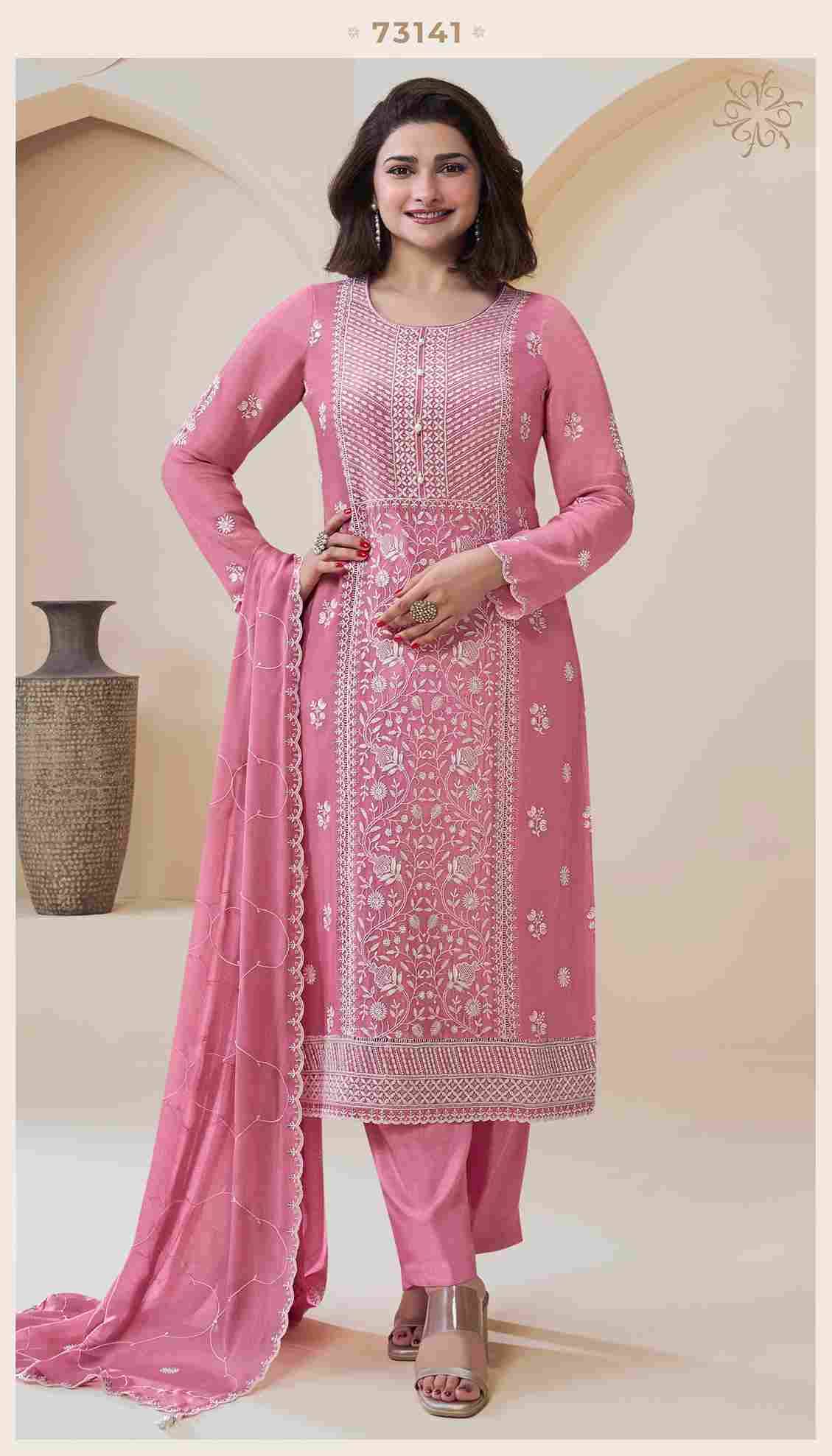 Kiara By Kuleesh 73141 To 73144 Series Designer Festive Suits Collection Beautiful Stylish Fancy Colorful Party Wear & Occasional Wear Chinnon Dresses At Wholesale Price