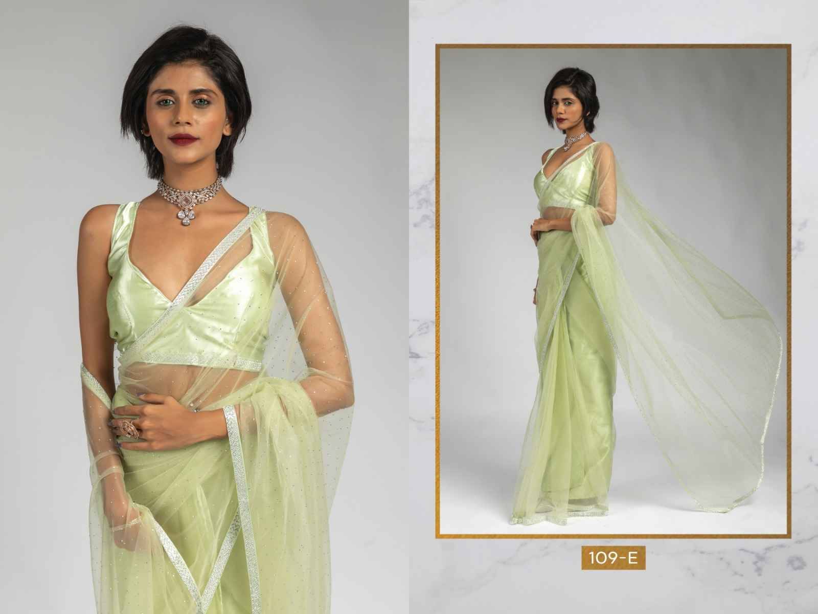 Akshaya 109 Colours By Fashid Wholesale 109-A To 109-F Series Indian Traditional Wear Collection Beautiful Stylish Fancy Colorful Party Wear & Occasional Wear Soft Net Sarees At Wholesale Price