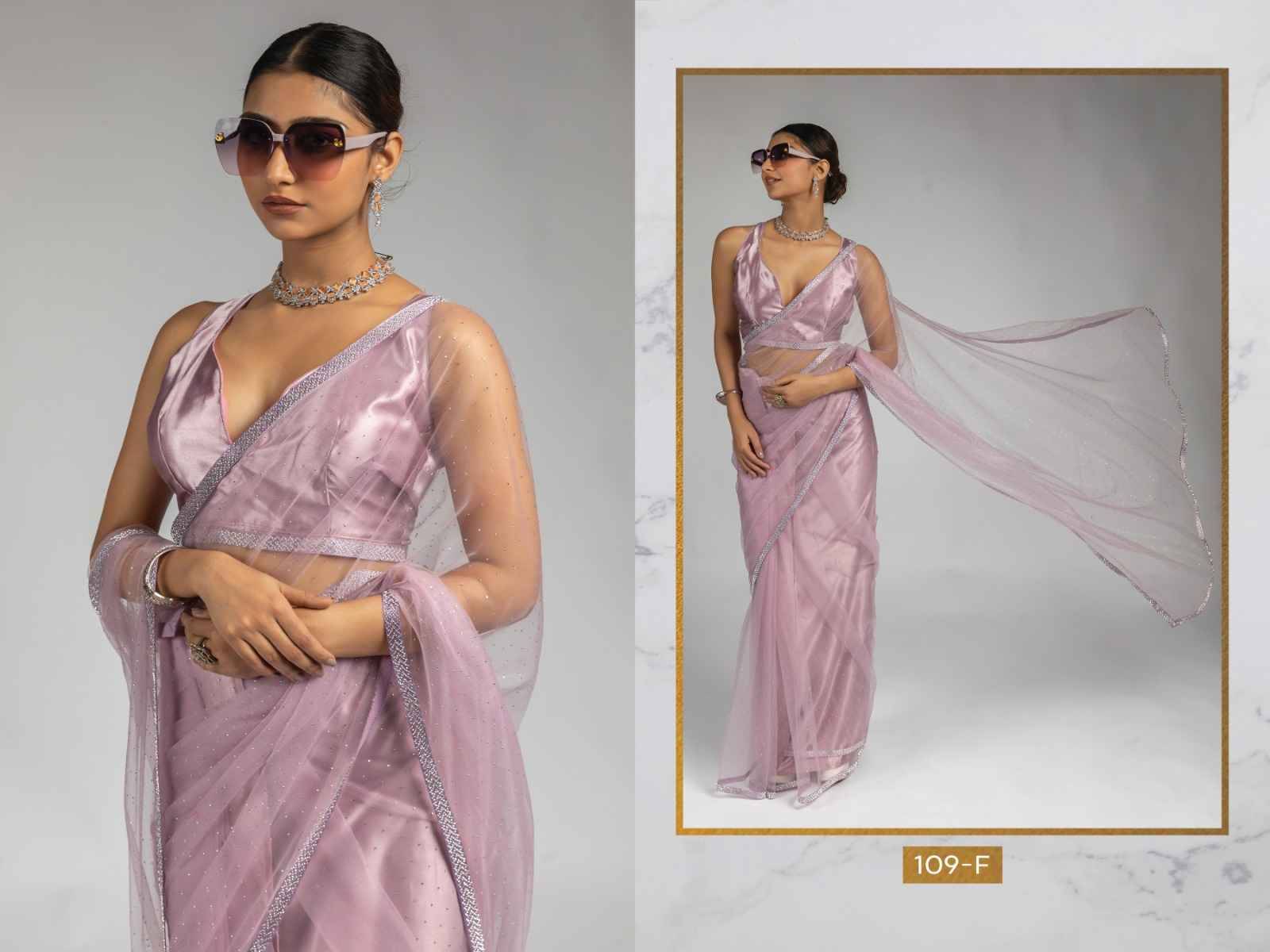 Akshaya 109 Colours By Fashid Wholesale 109-A To 109-F Series Indian Traditional Wear Collection Beautiful Stylish Fancy Colorful Party Wear & Occasional Wear Soft Net Sarees At Wholesale Price