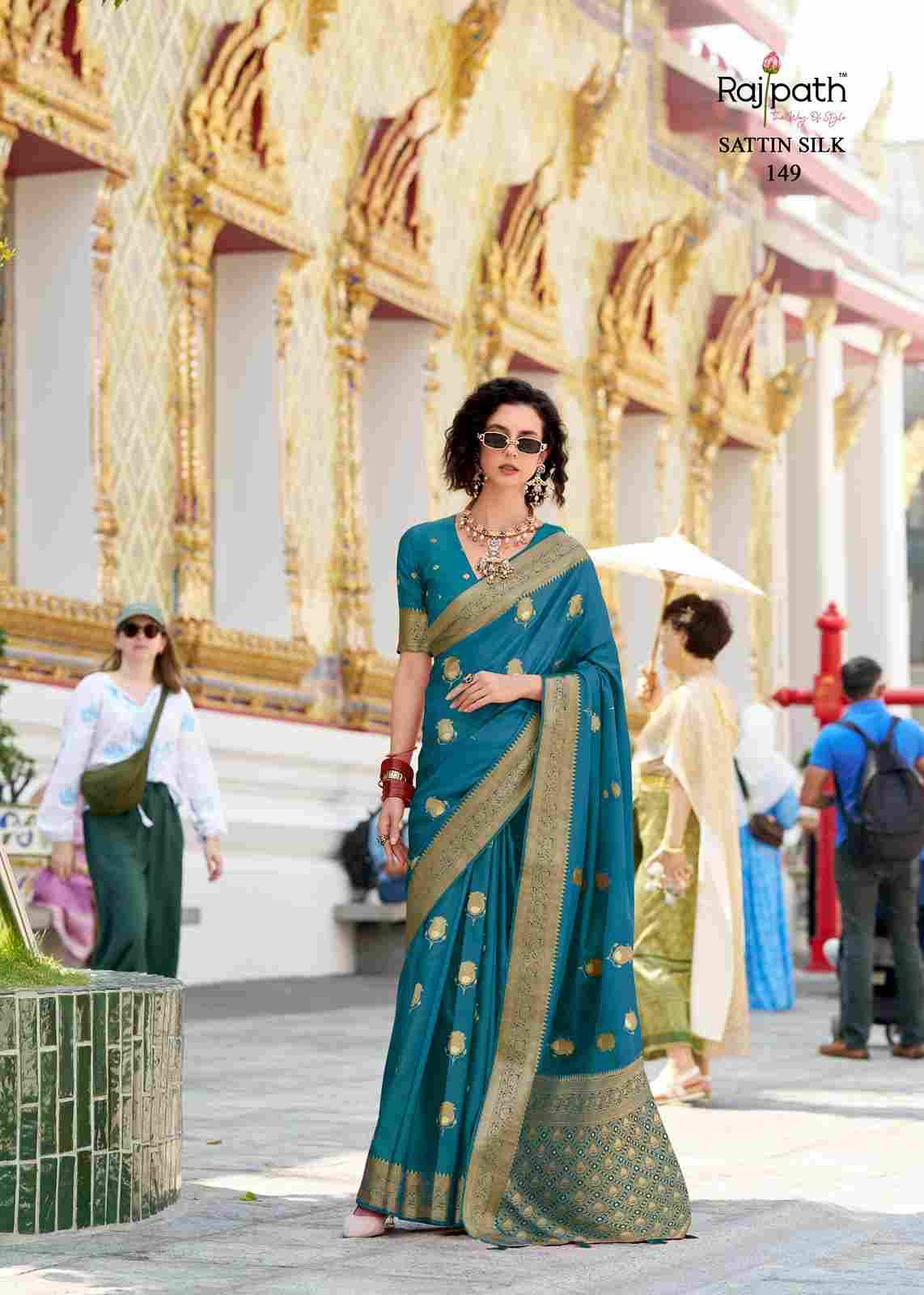 White Rose By Rajpath 149 To 154 Series Indian Traditional Wear Collection Beautiful Stylish Fancy Colorful Party Wear & Occasional Wear Satin Silk Sarees At Wholesale Price