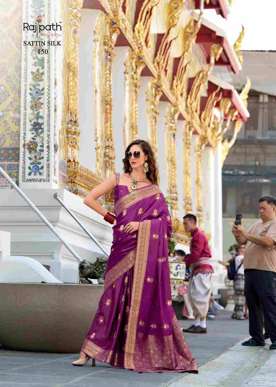 White Rose By Rajpath 149 To 154 Series Indian Traditional Wear Collection Beautiful Stylish Fancy Colorful Party Wear & Occasional Wear Satin Silk Sarees At Wholesale Price