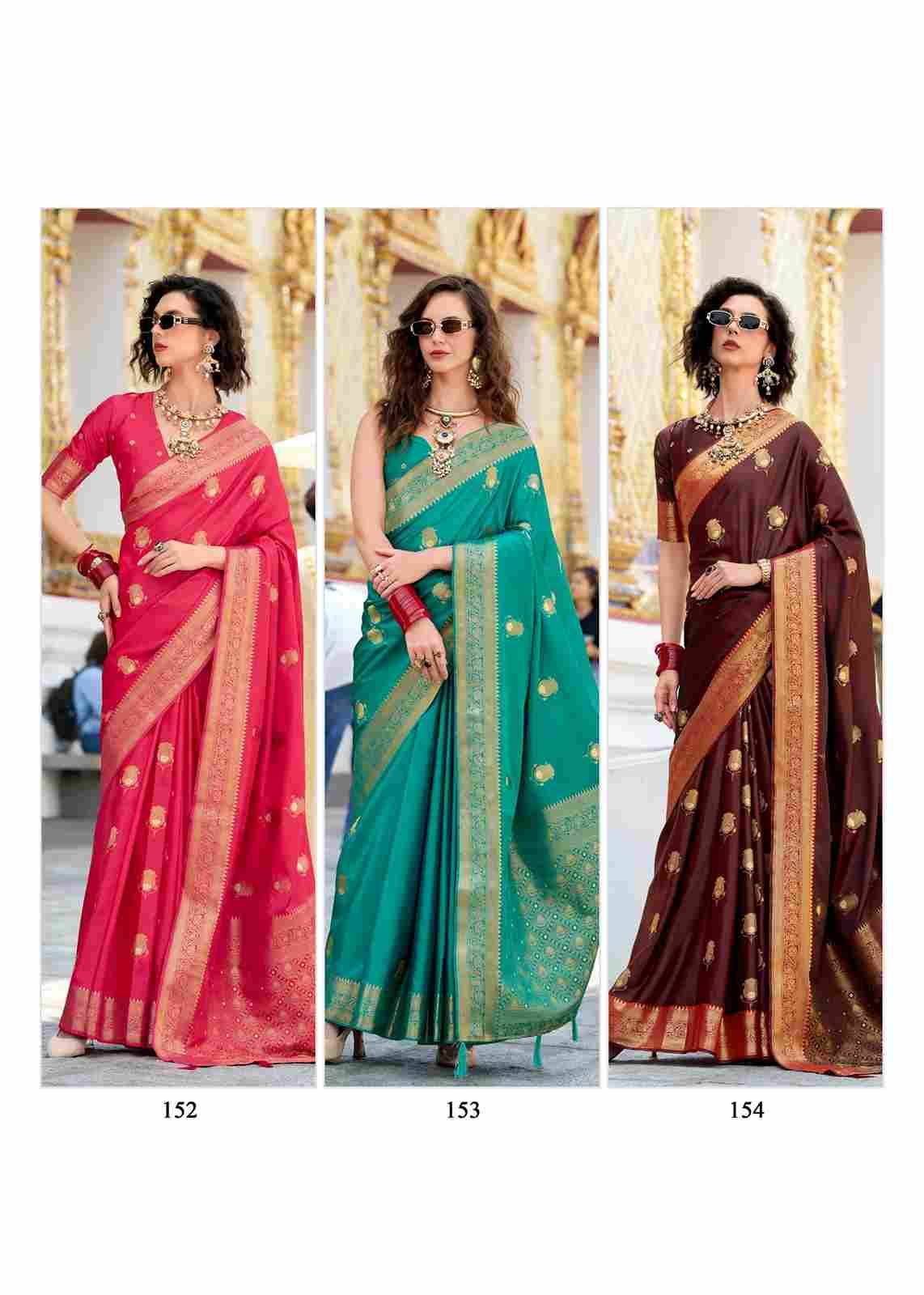 White Rose By Rajpath 149 To 154 Series Indian Traditional Wear Collection Beautiful Stylish Fancy Colorful Party Wear & Occasional Wear Satin Silk Sarees At Wholesale Price
