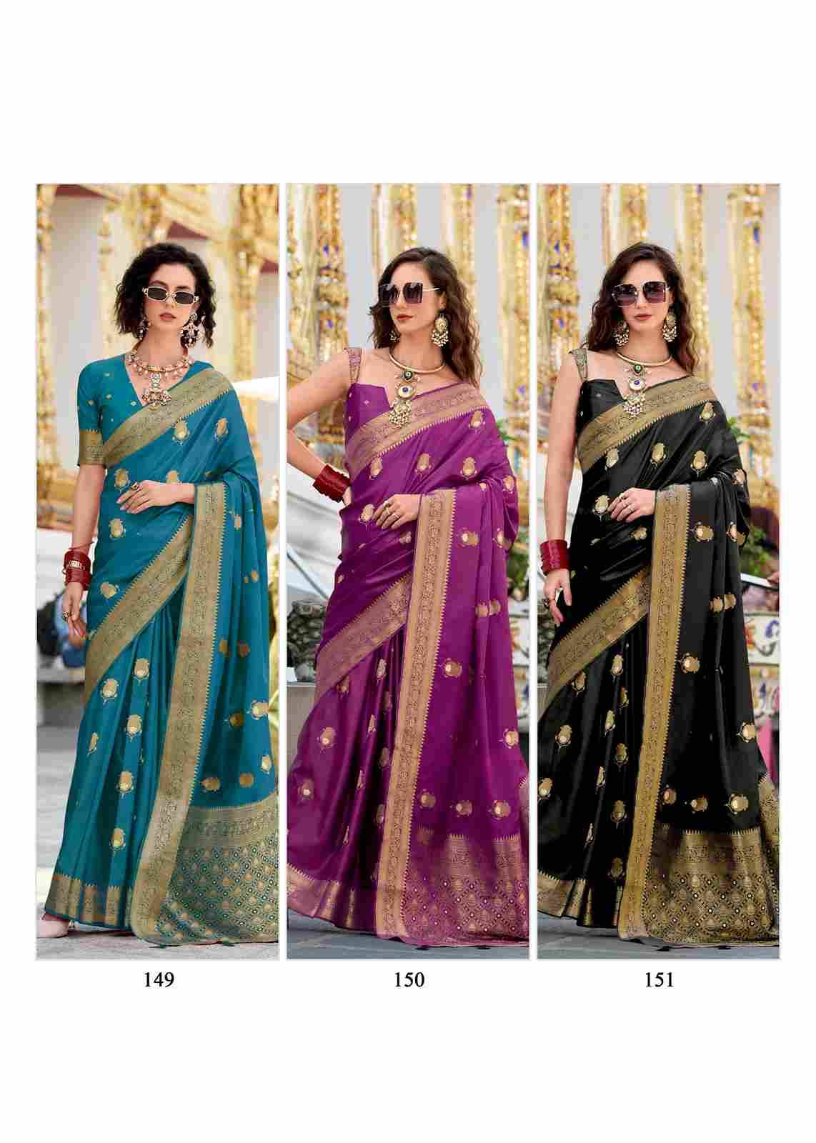 White Rose By Rajpath 149 To 154 Series Indian Traditional Wear Collection Beautiful Stylish Fancy Colorful Party Wear & Occasional Wear Satin Silk Sarees At Wholesale Price