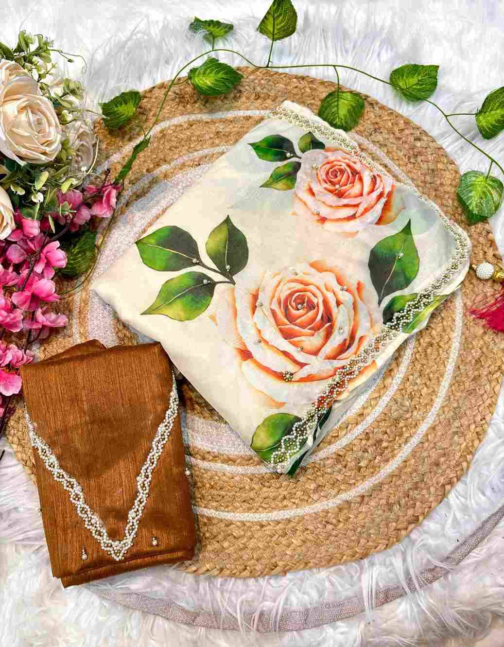 Vd-Naaz By Fashid Wholesale Indian Traditional Wear Collection Beautiful Stylish Fancy Colorful Party Wear & Occasional Wear Pure Soft Tebby Silk Sarees At Wholesale Price