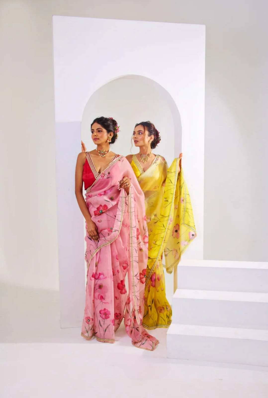 Vd-Nora By Fashid Wholesale 01 To 02 Series Indian Traditional Wear Collection Beautiful Stylish Fancy Colorful Party Wear & Occasional Wear Pure Soft Organza Sarees At Wholesale Price