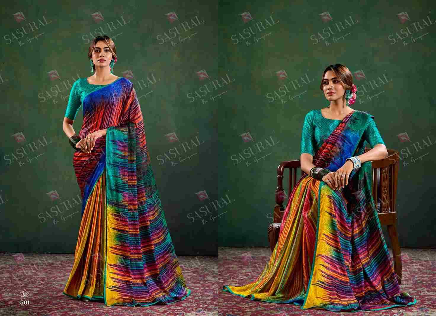 Sophia By Sasural 501 To 506 Series Indian Traditional Wear Collection Beautiful Stylish Fancy Colorful Party Wear & Occasional Wear Crepe Jacquard Sarees At Wholesale Price