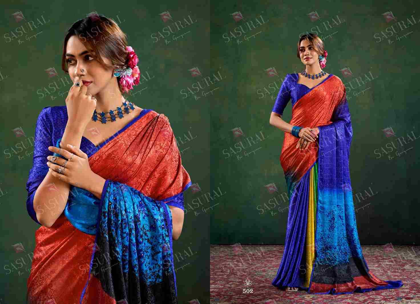 Sophia By Sasural 501 To 506 Series Indian Traditional Wear Collection Beautiful Stylish Fancy Colorful Party Wear & Occasional Wear Crepe Jacquard Sarees At Wholesale Price
