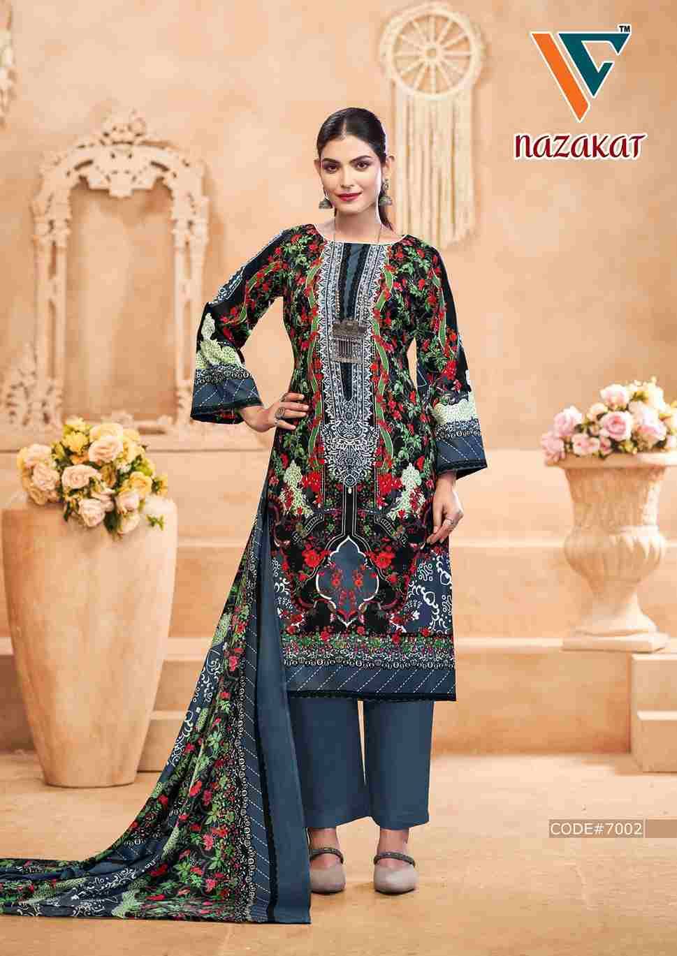 Nazakat Vol-7 By Vandana Creation 7001 To 7008 Series Beautiful Festive Suits Stylish Fancy Colorful Casual Wear & Ethnic Wear Soft Cotton Print Dresses At Wholesale Price