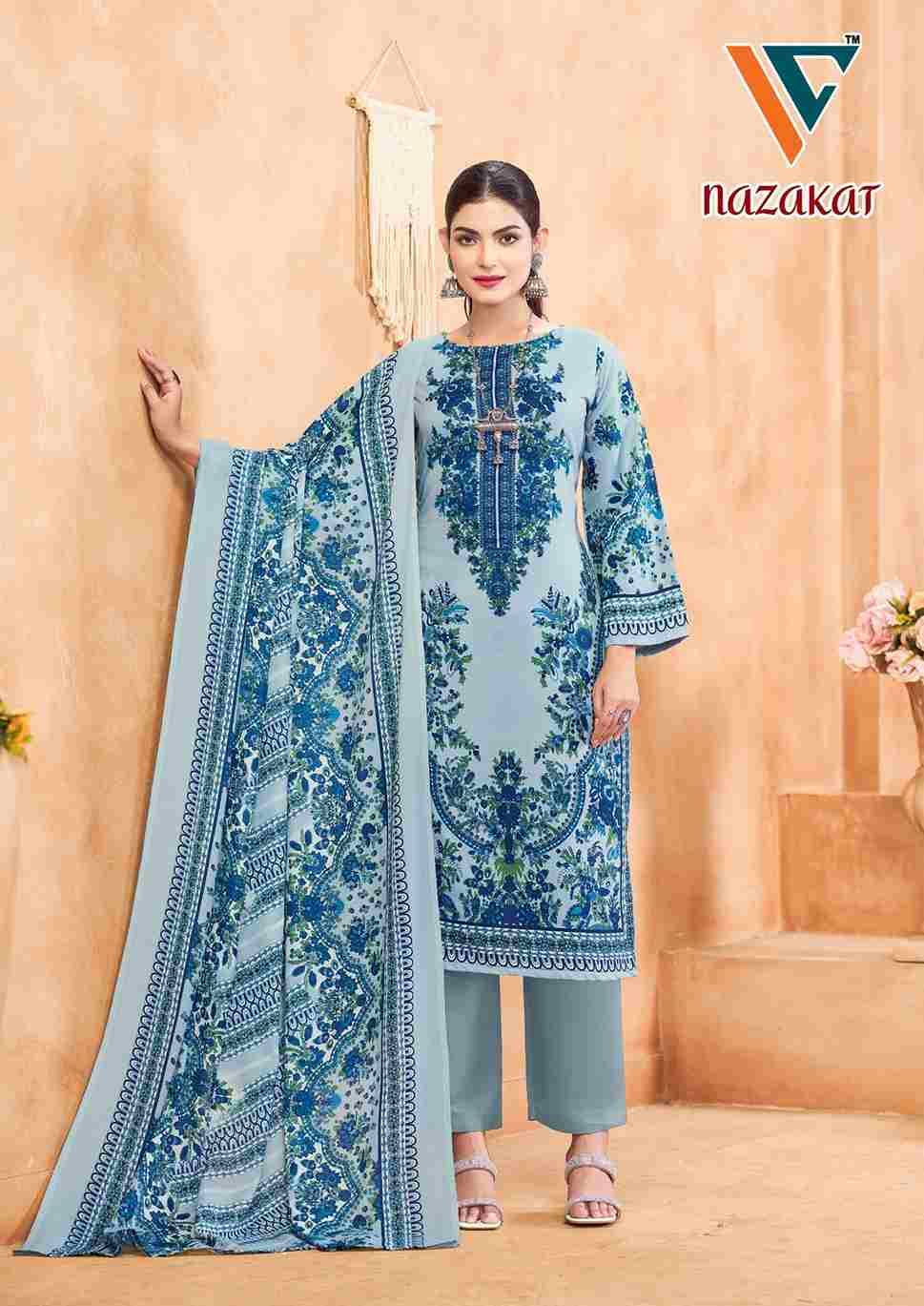 Nazakat Vol-7 By Vandana Creation 7001 To 7008 Series Beautiful Festive Suits Stylish Fancy Colorful Casual Wear & Ethnic Wear Soft Cotton Print Dresses At Wholesale Price