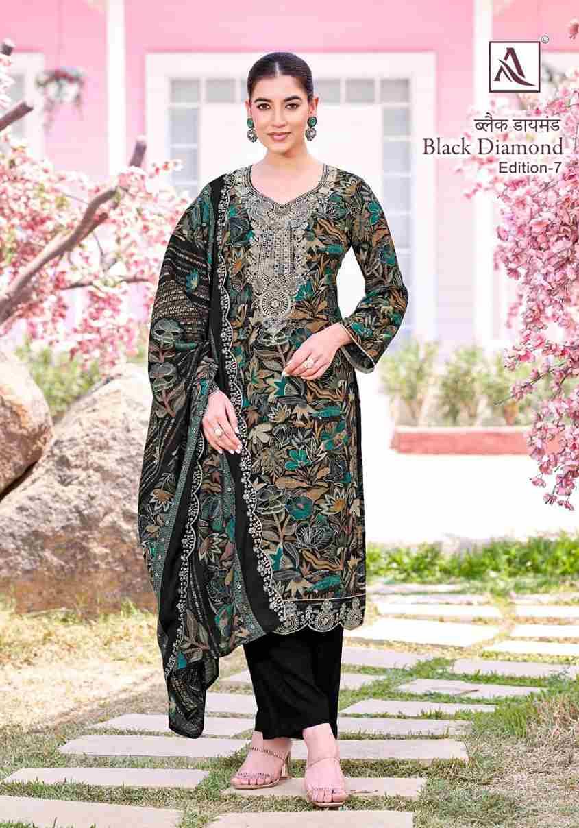 Black Diamond Vol-7 By Alok Suit 1946-001 To 1946-006 Series Beautiful Festive Suits Colorful Stylish Fancy Casual Wear & Ethnic Wear Pure Rayon Dresses At Wholesale Price