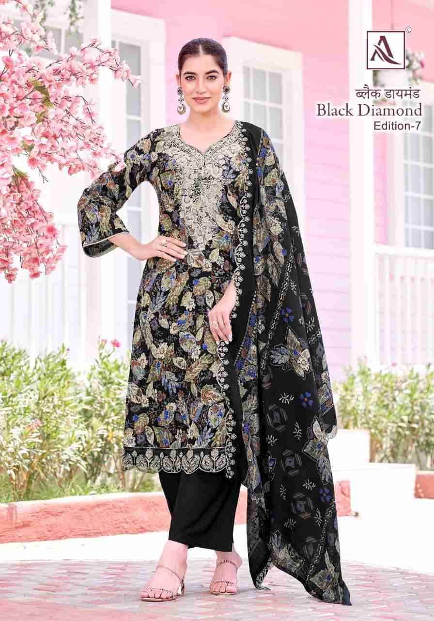 Black Diamond Vol-7 By Alok Suit 1946-001 To 1946-006 Series Beautiful Festive Suits Colorful Stylish Fancy Casual Wear & Ethnic Wear Pure Rayon Dresses At Wholesale Price