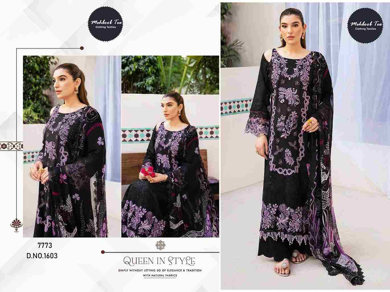 Mehboob Tex Hit Design 1603 By Mehboob Tex Beautiful Pakistani Suits Stylish Fancy Colorful Party Wear & Occasional Wear Pure Cambric Cotton Dresses At Wholesale Price