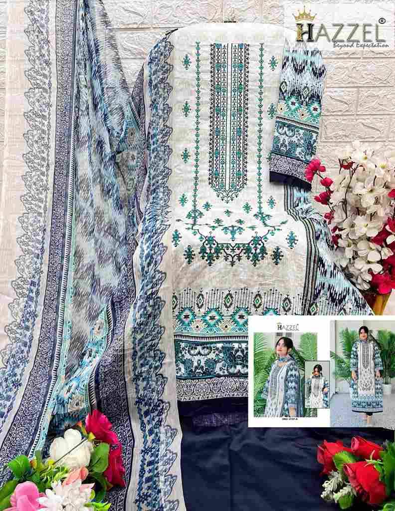 Bin Saeed Luxury Lawn Collection Vol-4 By Hazzel 0107-A To 0107-B Series Pakistani Suits Collection Beautiful Stylish Fancy Colorful Party Wear & Occasional Wear Pure Lawn Cotton Dresses At Wholesale Price