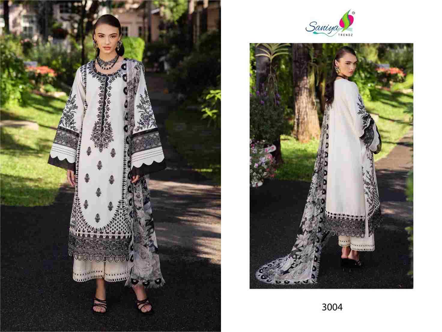 Ombre Vol-3 By Saniya Trendz 3001 To 3005 Series Beautiful Pakistani Suits Colorful Stylish Fancy Casual Wear & Ethnic Wear Pure Cotton Embroidered Dresses At Wholesale Price