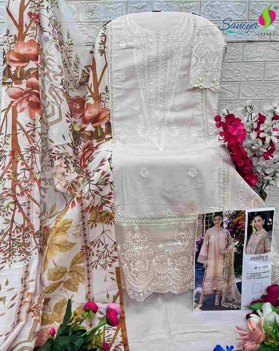 Ombre Vol-3 By Saniya Trendz 3001 To 3005 Series Beautiful Pakistani Suits Colorful Stylish Fancy Casual Wear & Ethnic Wear Pure Cotton Embroidered Dresses At Wholesale Price