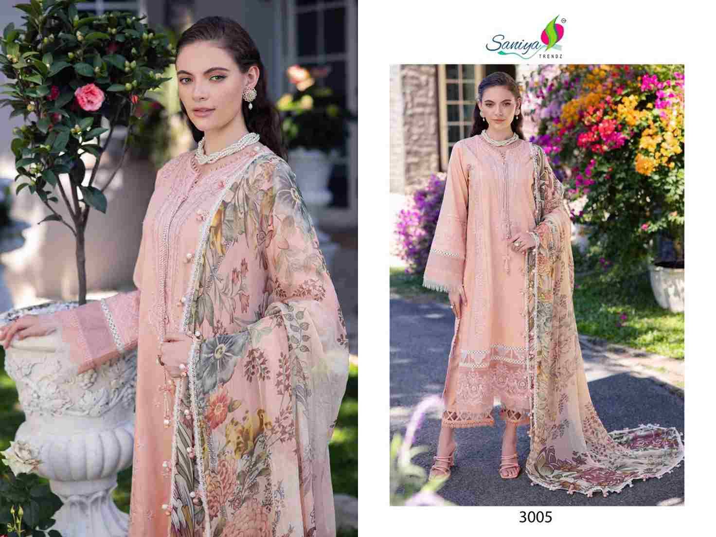 Ombre Vol-3 By Saniya Trendz 3001 To 3005 Series Beautiful Pakistani Suits Colorful Stylish Fancy Casual Wear & Ethnic Wear Pure Cotton Embroidered Dresses At Wholesale Price