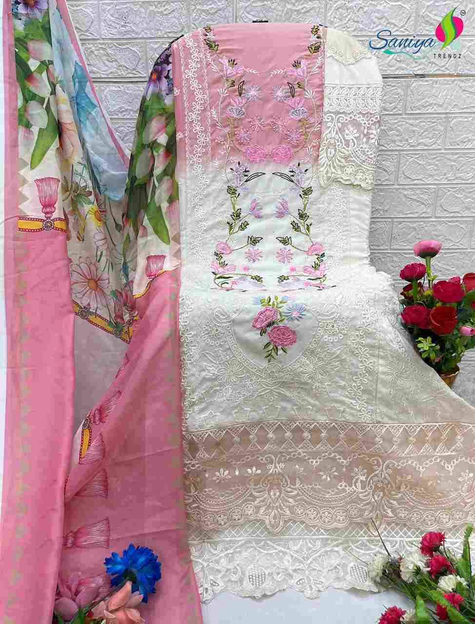 Saniya Trendz Hit Design 7128 By Saniya Trendz Beautiful Pakistani Suits Colorful Stylish Fancy Casual Wear & Ethnic Wear Cotton Embroidered Dresses At Wholesale Price