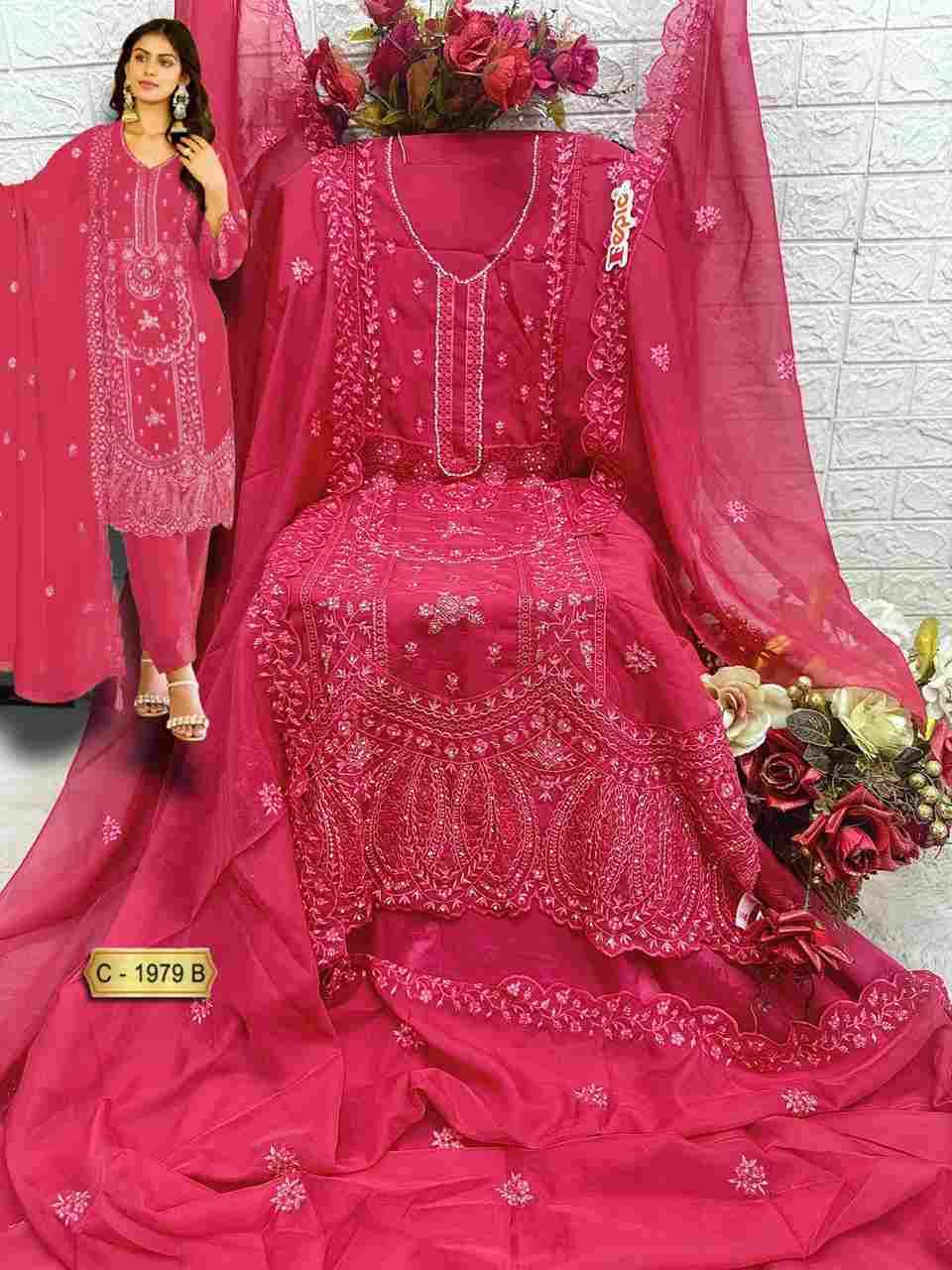 Fepic 1979 Colours By Fepic 1979-A To 1979-C Series Beautiful Pakistani Suits Stylish Fancy Colorful Party Wear & Occasional Wear Organza Embroidered Dresses At Wholesale Price