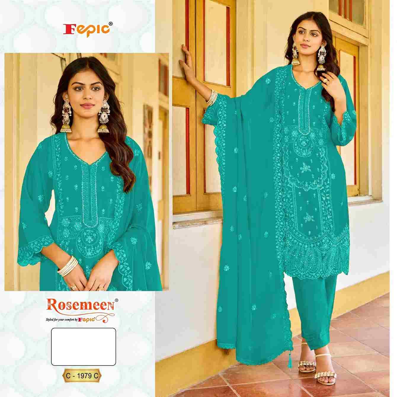 Fepic 1979 Colours By Fepic 1979-A To 1979-C Series Beautiful Pakistani Suits Stylish Fancy Colorful Party Wear & Occasional Wear Organza Embroidered Dresses At Wholesale Price