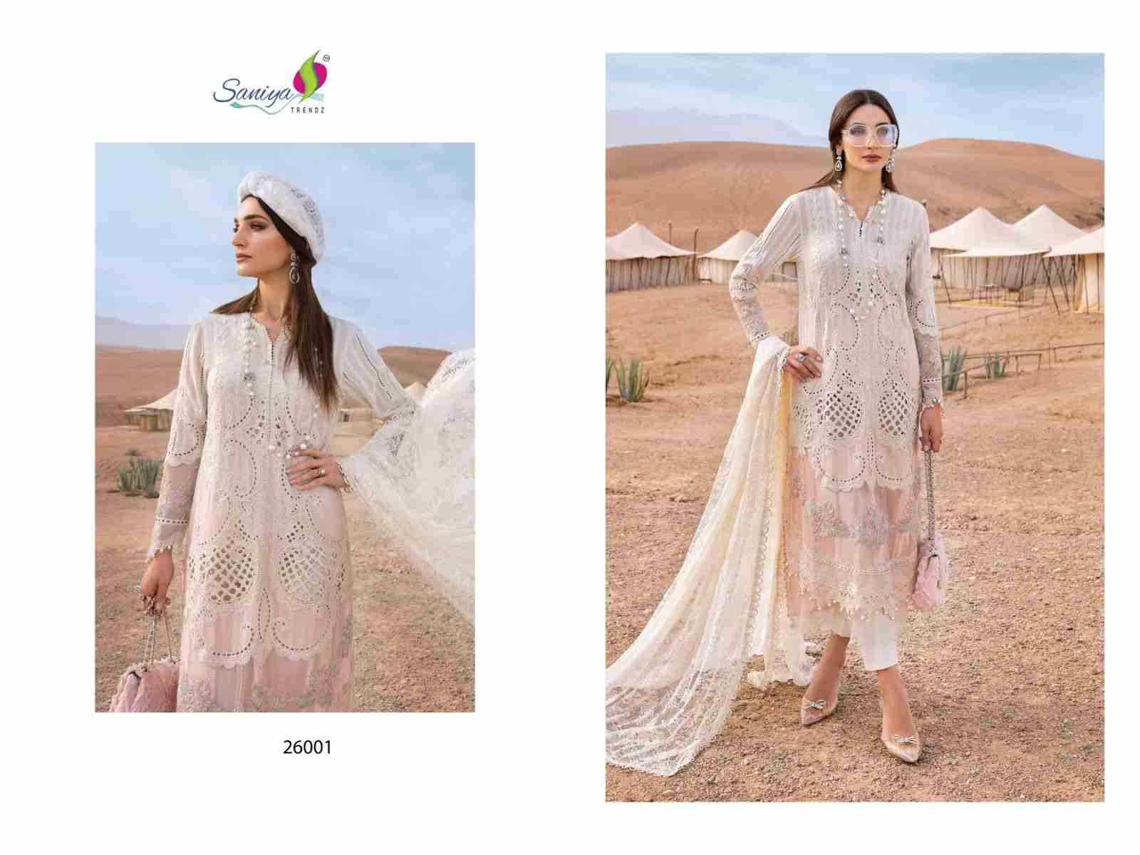 Maria.B. Lawn Collection Vol-26 By Saniya Trendz 26001 To 26002 Series Beautiful Pakistani Suits Colorful Stylish Fancy Casual Wear & Ethnic Wear Cotton Embroidered Dresses At Wholesale Price
