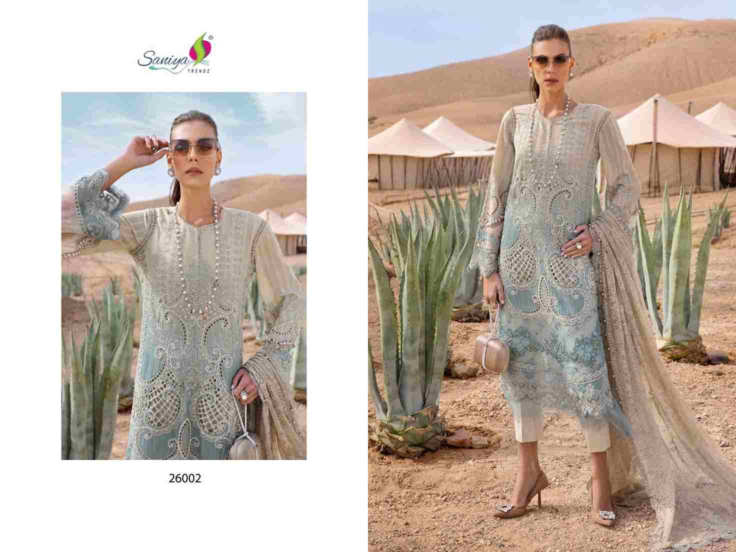 Maria.B. Lawn Collection Vol-26 By Saniya Trendz 26001 To 26002 Series Beautiful Pakistani Suits Colorful Stylish Fancy Casual Wear & Ethnic Wear Cotton Embroidered Dresses At Wholesale Price