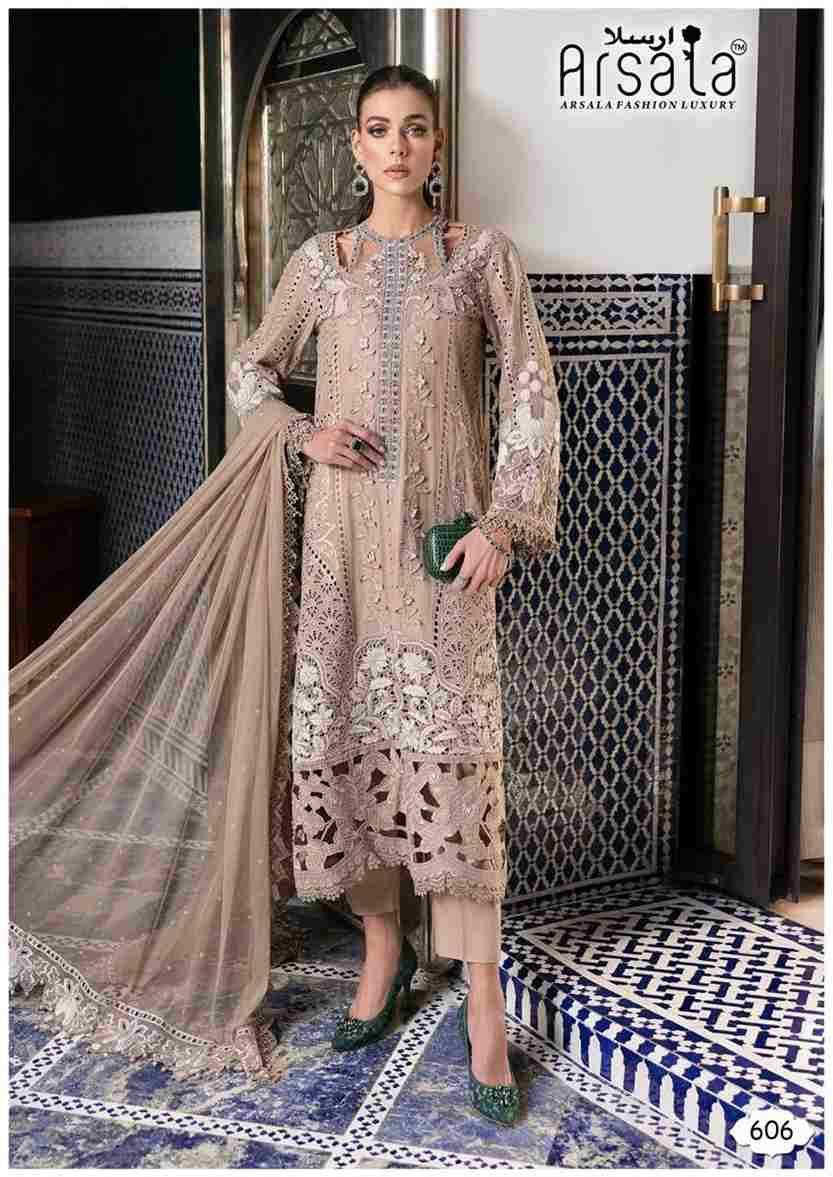 Amira Vol-6 By Arsala 601 To 606 Series Beautiful Festive Suits Stylish Fancy Colorful Casual Wear & Ethnic Wear Pure Lawn Cotton Print Dresses At Wholesale Price